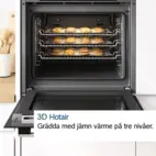 Bosch Spis HKN31A060U med varmluft Serie 4, svart finish, modern & stilren
