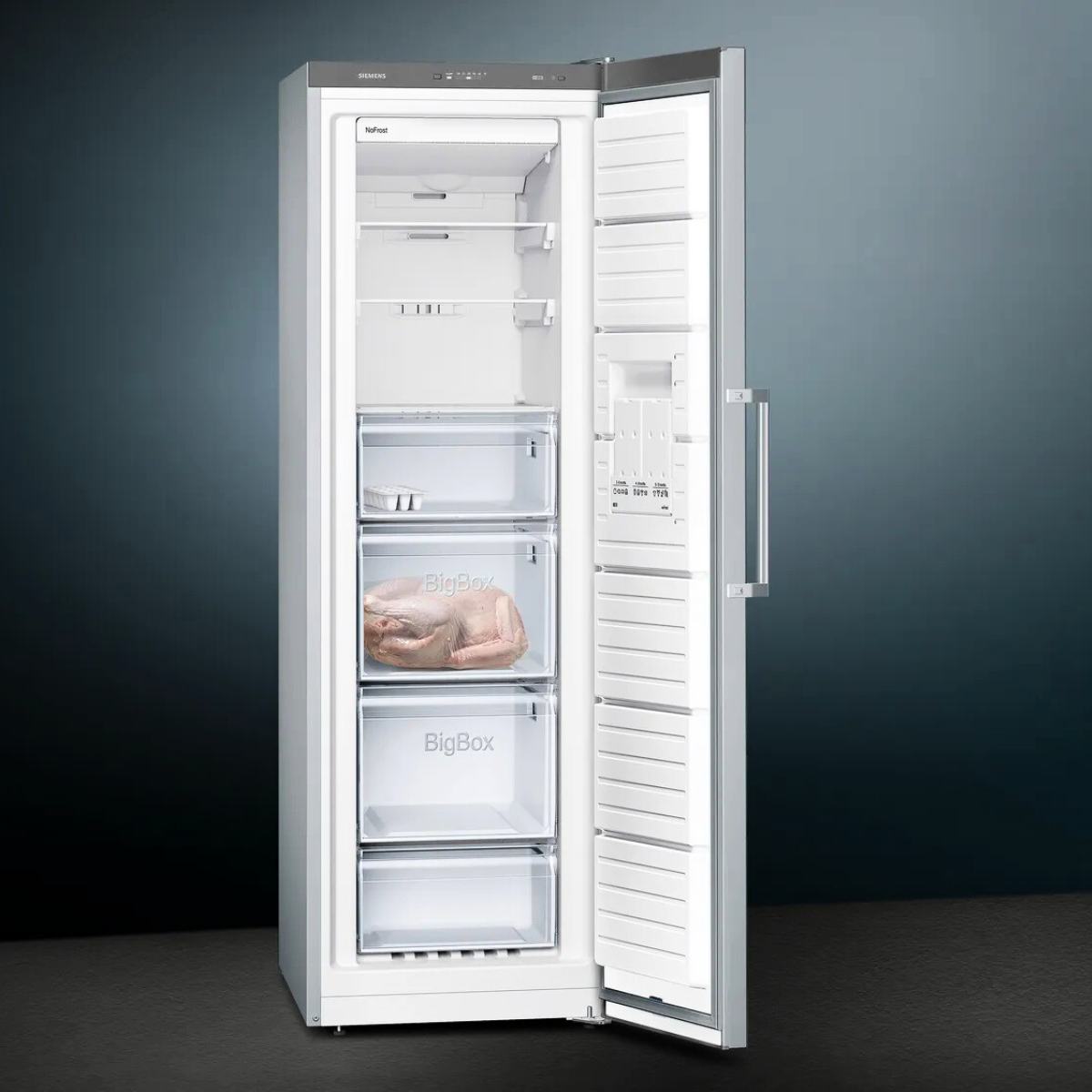 Siemens Frysskåp GS36NVIEP NoFrost, rostfri design & flexibel förvaring