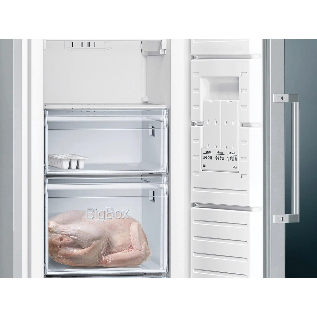 Siemens Frysskåp GS36NVIEP NoFrost, rostfri design & flexibel förvaring