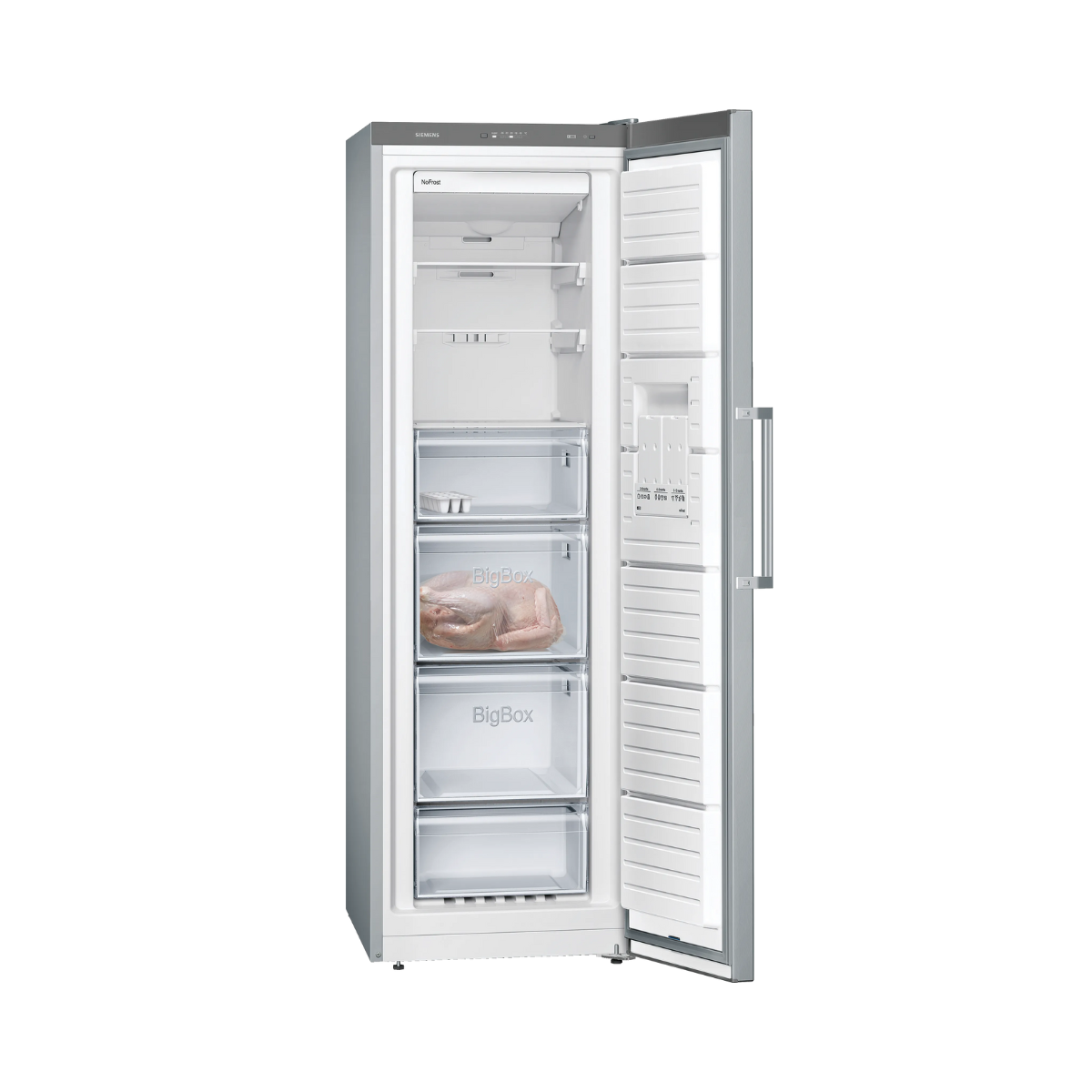 Siemens Frysskåp GS36NVIEP NoFrost, rostfri design & flexibel förvaring