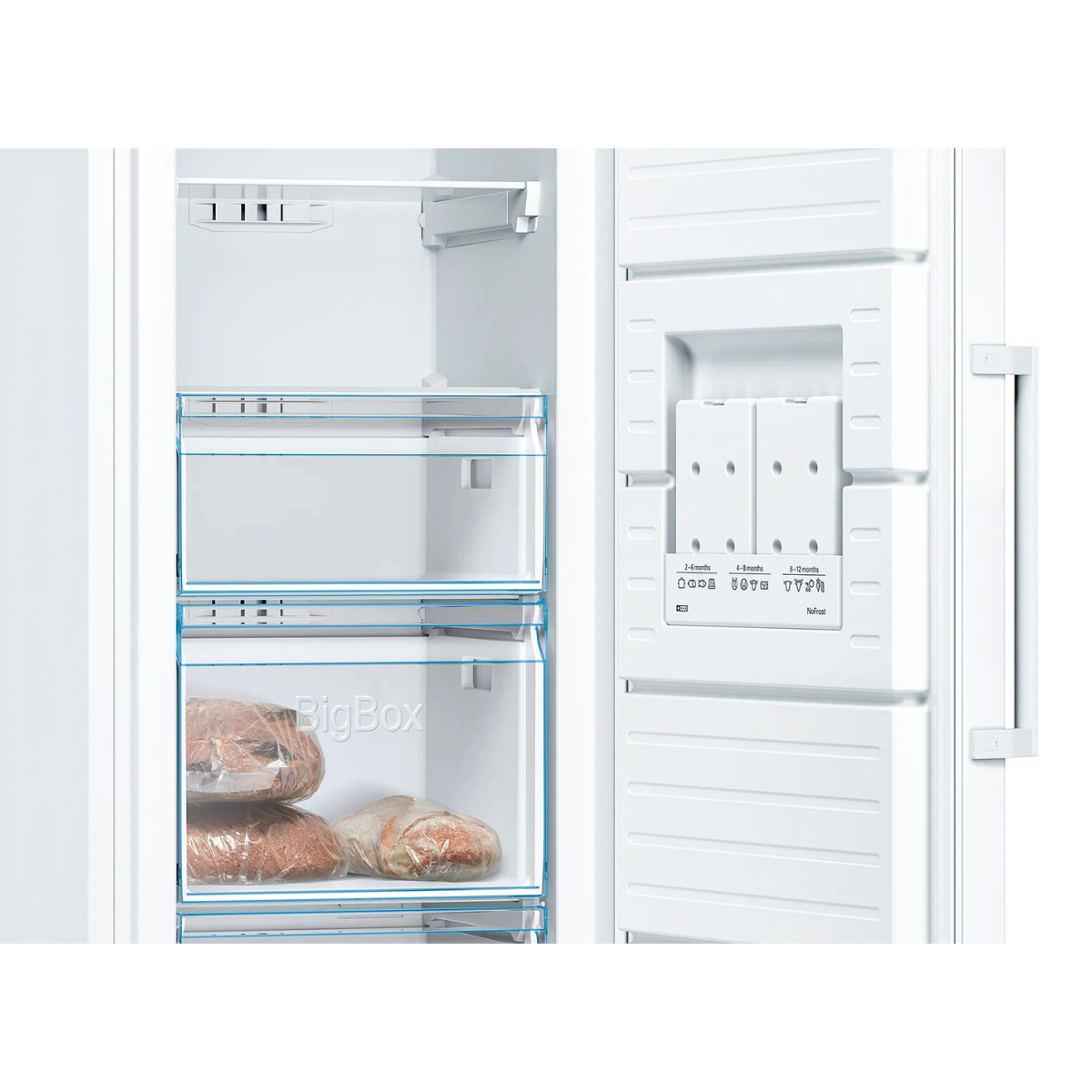 Bosch Frysskåp GSN36VWEP Rymlig modell i vitt med smart förvaring