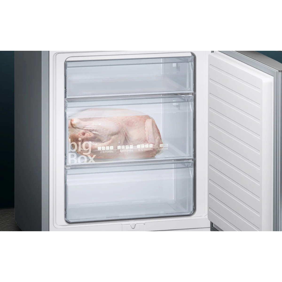 Siemens KG49EAICA iQ500 Kombinerad kyl/frys 201 x 70 cm lowFrost, hyperFresh