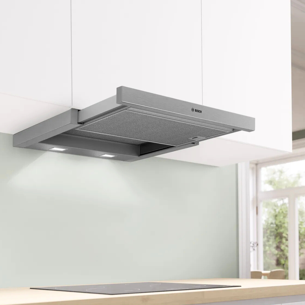 Bosch Utdragbar Köksfläkt DFM064A53 60 cm EcoSilence Drive, LED-belysning