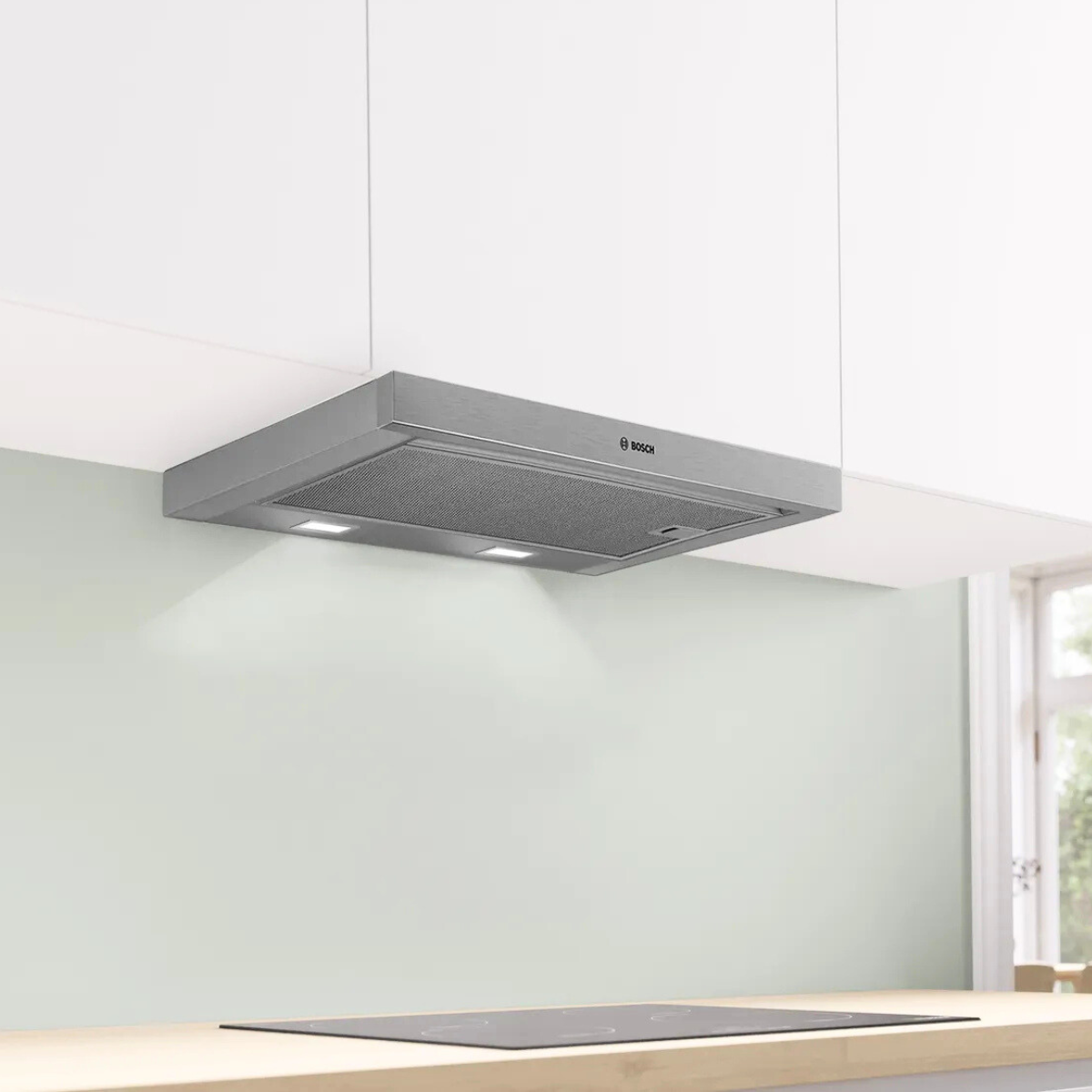 Bosch Utdragbar Köksfläkt DFM064A53 60 cm EcoSilence Drive, LED-belysning