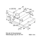 Bosch Utdragbar Köksfläkt DFM064A53 60 cm EcoSilence Drive, LED-belysning