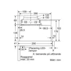 Bosch Utdragbar Köksfläkt DFM064A53 60 cm EcoSilence Drive, LED-belysning