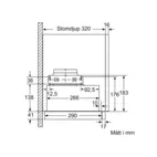 Bosch Utdragbar Köksfläkt DFM064A53 60 cm EcoSilence Drive, LED-belysning