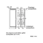 Siemens iQ300 Integrerad Kyl/Frys KI87VVFE1 177,2 x 54,1 cm hyperFresh, lowFrost