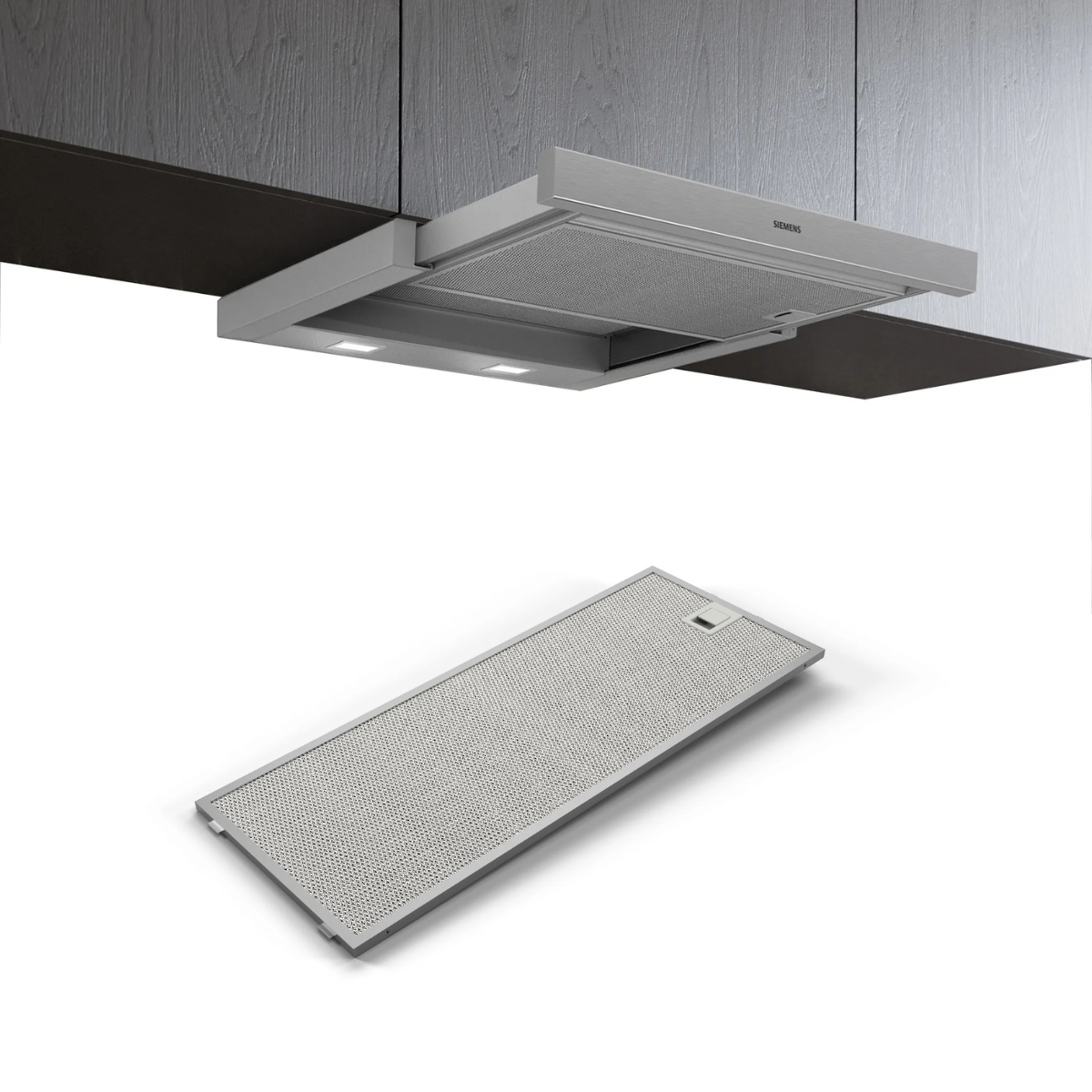 Siemens iQ300 Utdragbar Köksfläkt DFS067A51 60 cm silver metallic