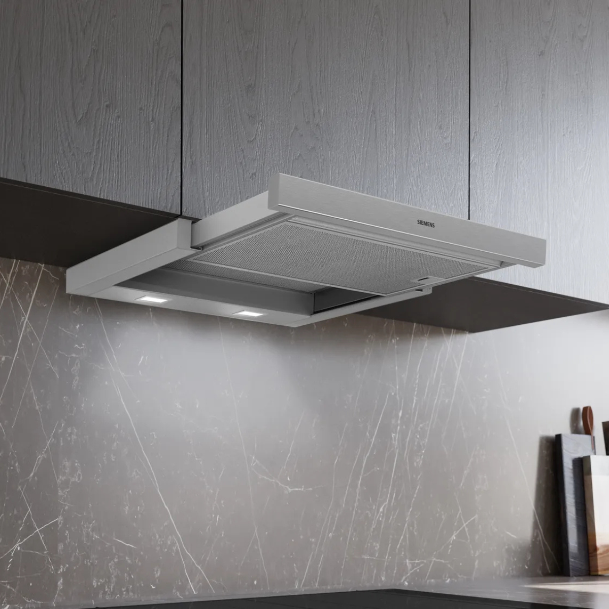 Siemens iQ300 LI67RB531 Utdragbar Köksfläkt 60 cm silver metallic
