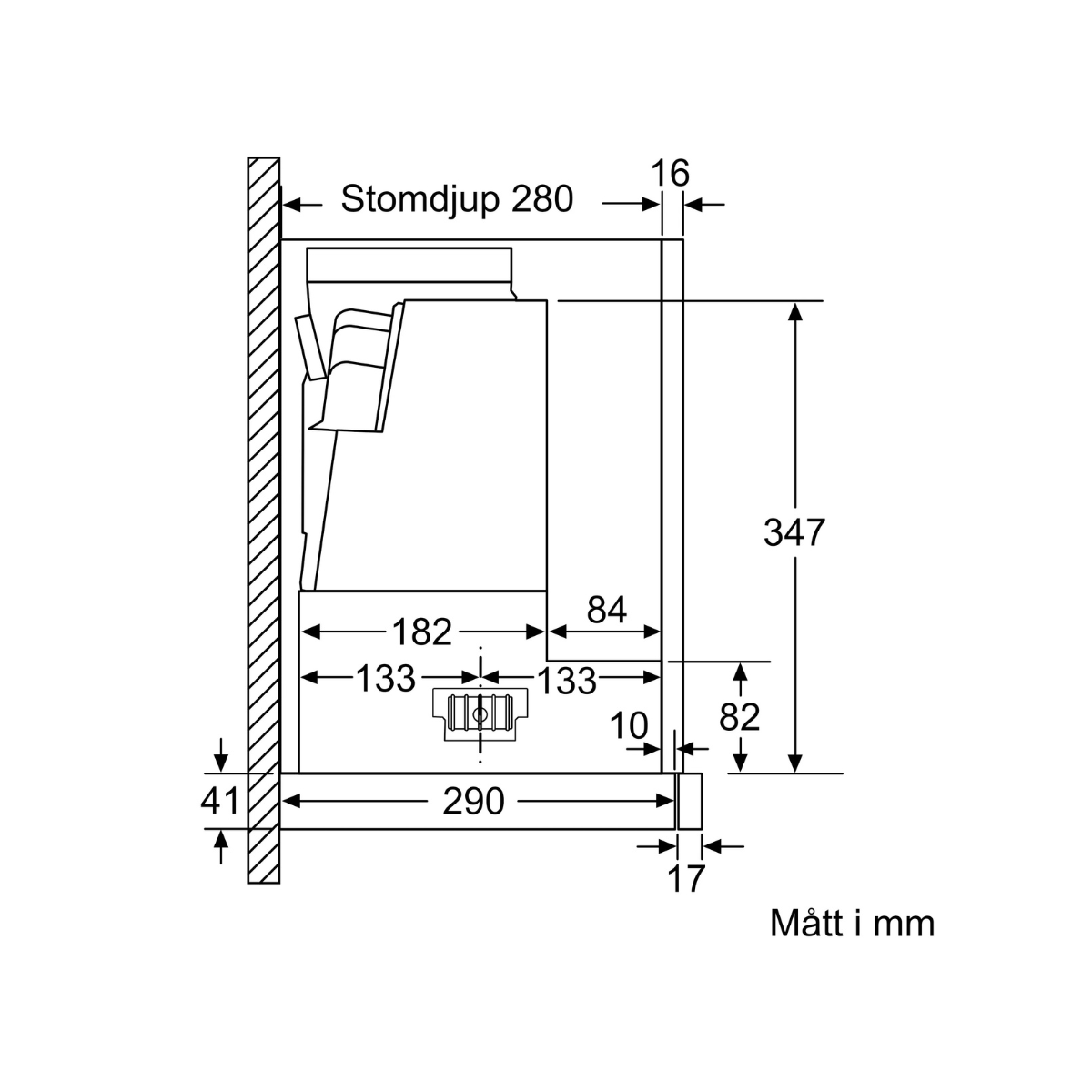 Bosch Utdragbar Köksfläkt DFS067A51 60 cm EcoSilence Drive, LED-belysning