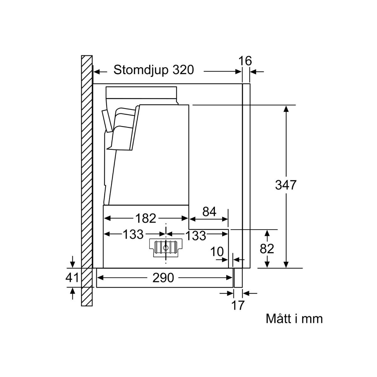 Bosch Utdragbar Köksfläkt DFS067A51 60 cm EcoSilence Drive, LED-belysning