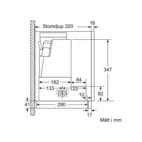 Bosch Utdragbar Köksfläkt DFS067A51 60 cm EcoSilence Drive, LED-belysning