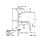 Bosch Utdragbar Köksfläkt DFS067A51 60 cm EcoSilence Drive, LED-belysning