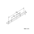 Bosch Utdragbar Köksfläkt DFS067A51 60 cm EcoSilence Drive, LED-belysning