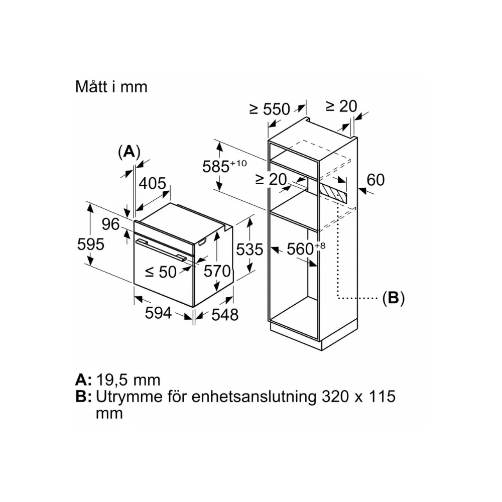 Siemens ugn med ånga HR532GBS3 iQ300, smart och stilren med varmluft & grill