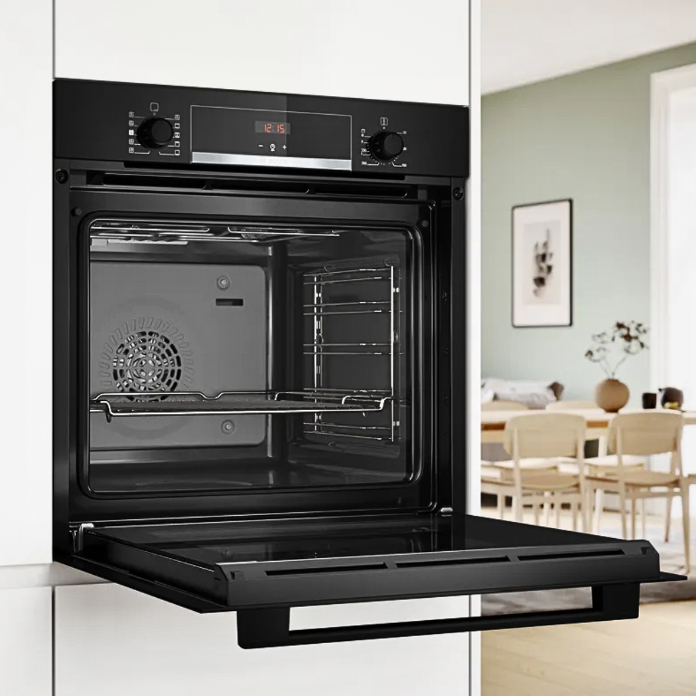 Bosch inbyggnadsugn HQA534BB3 Serie 4, modern & funktionell med stilren svart yt
