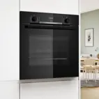 Bosch inbyggnadsugn HQA534BB3 Serie 4, modern & funktionell med stilren svart yt