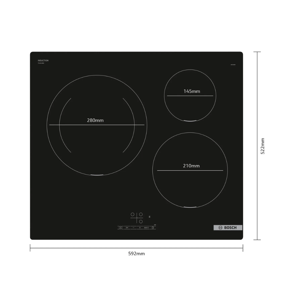 Bosch induktionshäll PUJ611BB5E FlexInduktion & PowerBoost, modern & slimmad