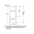 Siemens iQ300 Kyl/Frys KF96NVPEA 91cm, Borstat Stål, hyperFresh, noFrost, LED-b