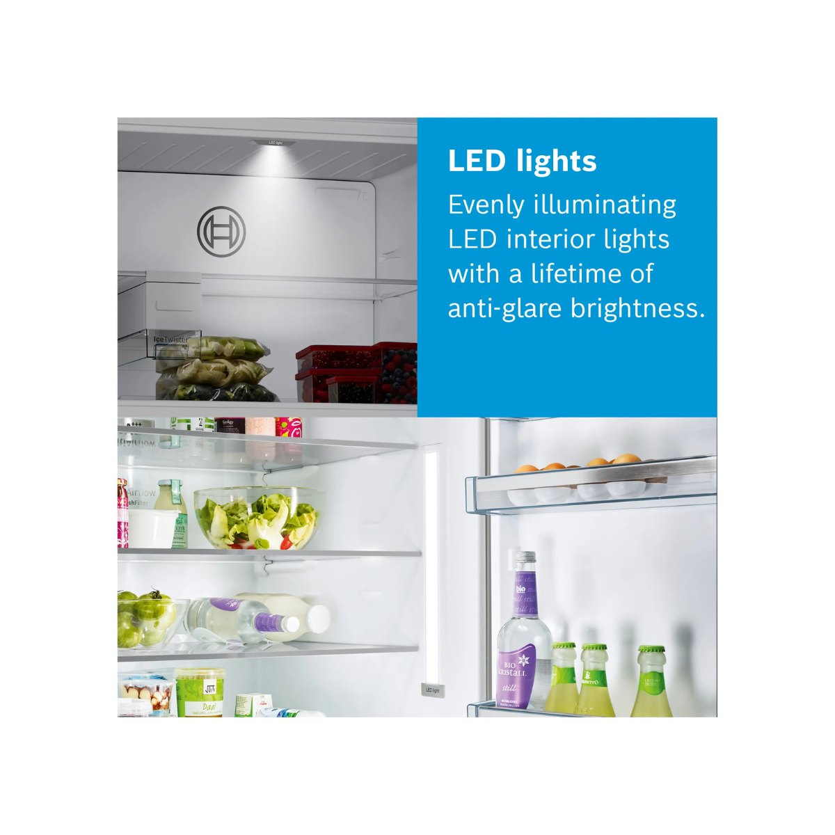 Bosch Serie 4 KGN49XLEA Kyl/Frys 70 cm VitaFresh, NoFrost, LED-belysning
