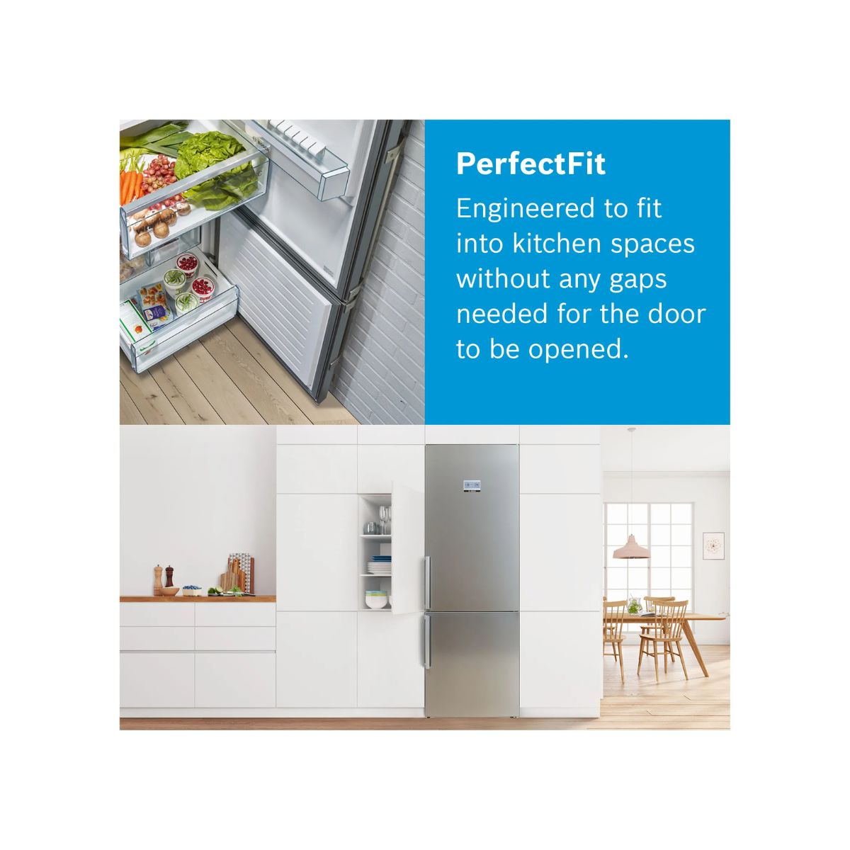 Bosch Serie 4 KGN49XLEA Kyl/Frys 70 cm VitaFresh, NoFrost, LED-belysning