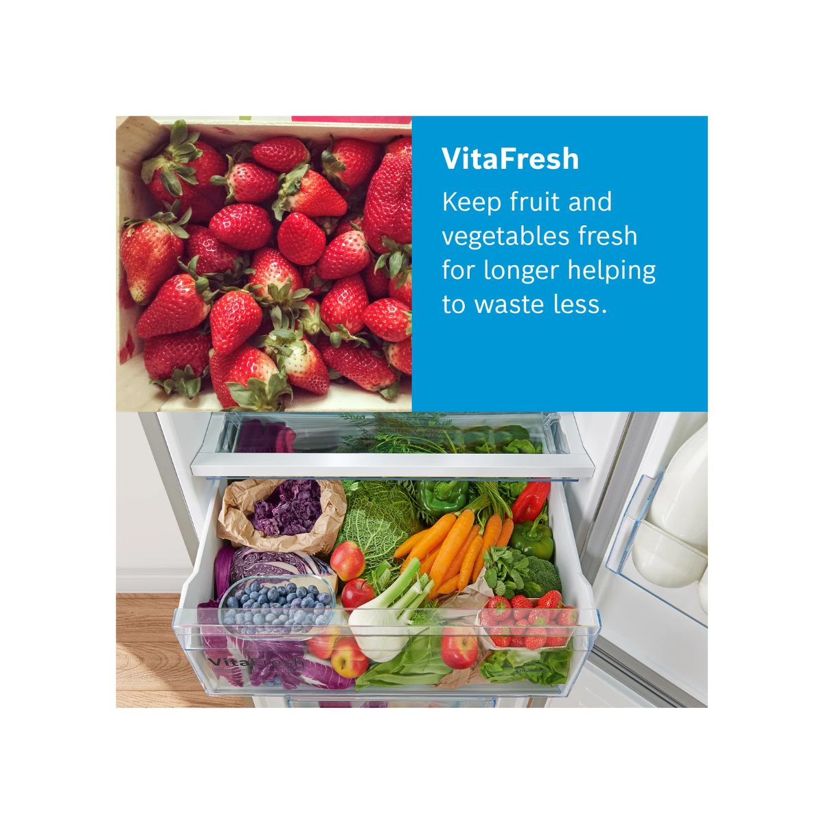 Bosch Serie 4 KGN49XLEA Kyl/Frys 70 cm VitaFresh, NoFrost, LED-belysning