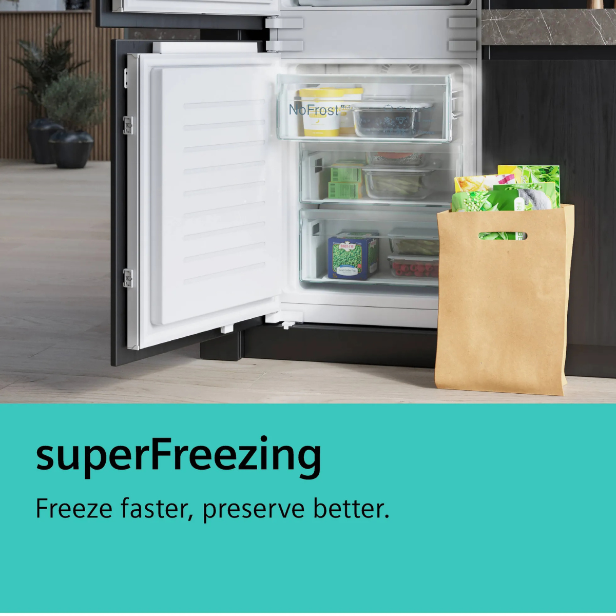 Siemens iQ300 Integrerad Kyl/Frys KI86NVSE0 177 cm, NoFrost, hyperFresh