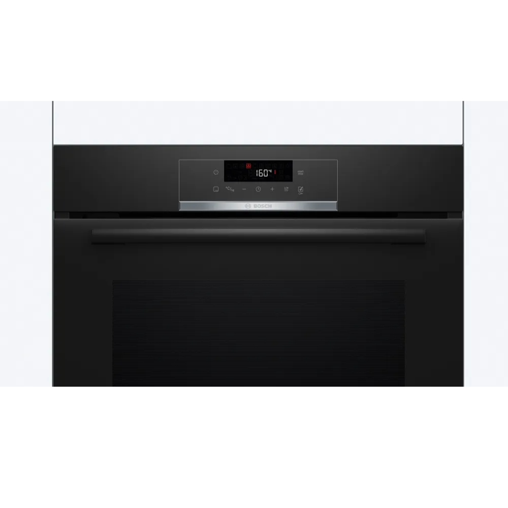 Bosch inbyggnadsugn HBA571BB3 Serie 4, svart design, med effektiv varmluft