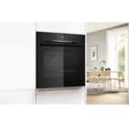 Bosch inbyggnadsugn HBA571BB3 Serie 4, svart design, med effektiv varmluft