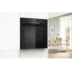 Bosch inbyggnadsugn HBA571BB3 Serie 4, svart design, med effektiv varmluft