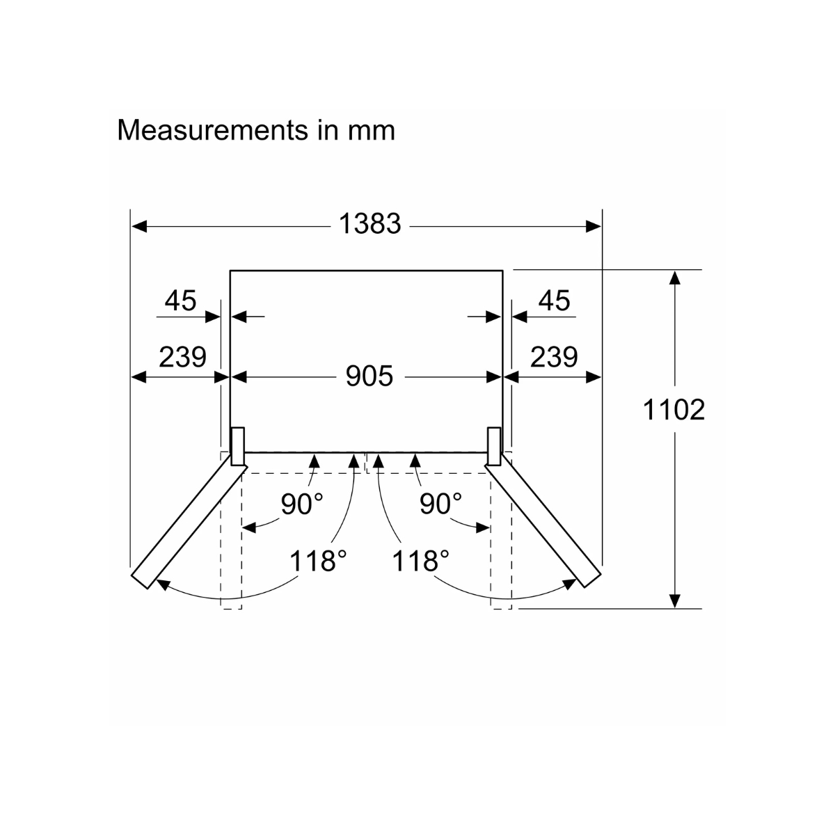 Bosch Serie 6 KFN96AXEA 183 cm French Door Kyl/Frys, VitaFresh XXL Pro