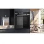 Siemens inbyggnadsugn HB579GBR3 iQ500, elegant svart med snabb uppvärmning