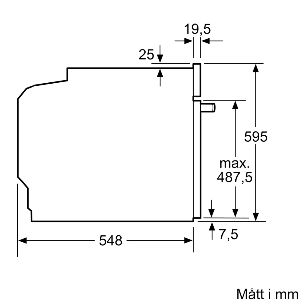 Siemens inbyggnadsugn HB579GBR3 iQ500, elegant svart med snabb uppvärmning