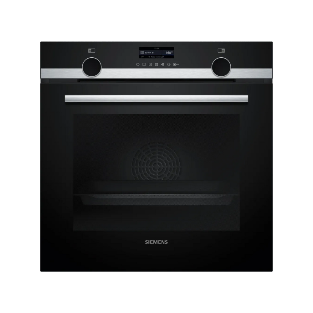 Siemens inbyggnadsugn HB579GBR3 iQ500, elegant svart med snabb uppvärmning