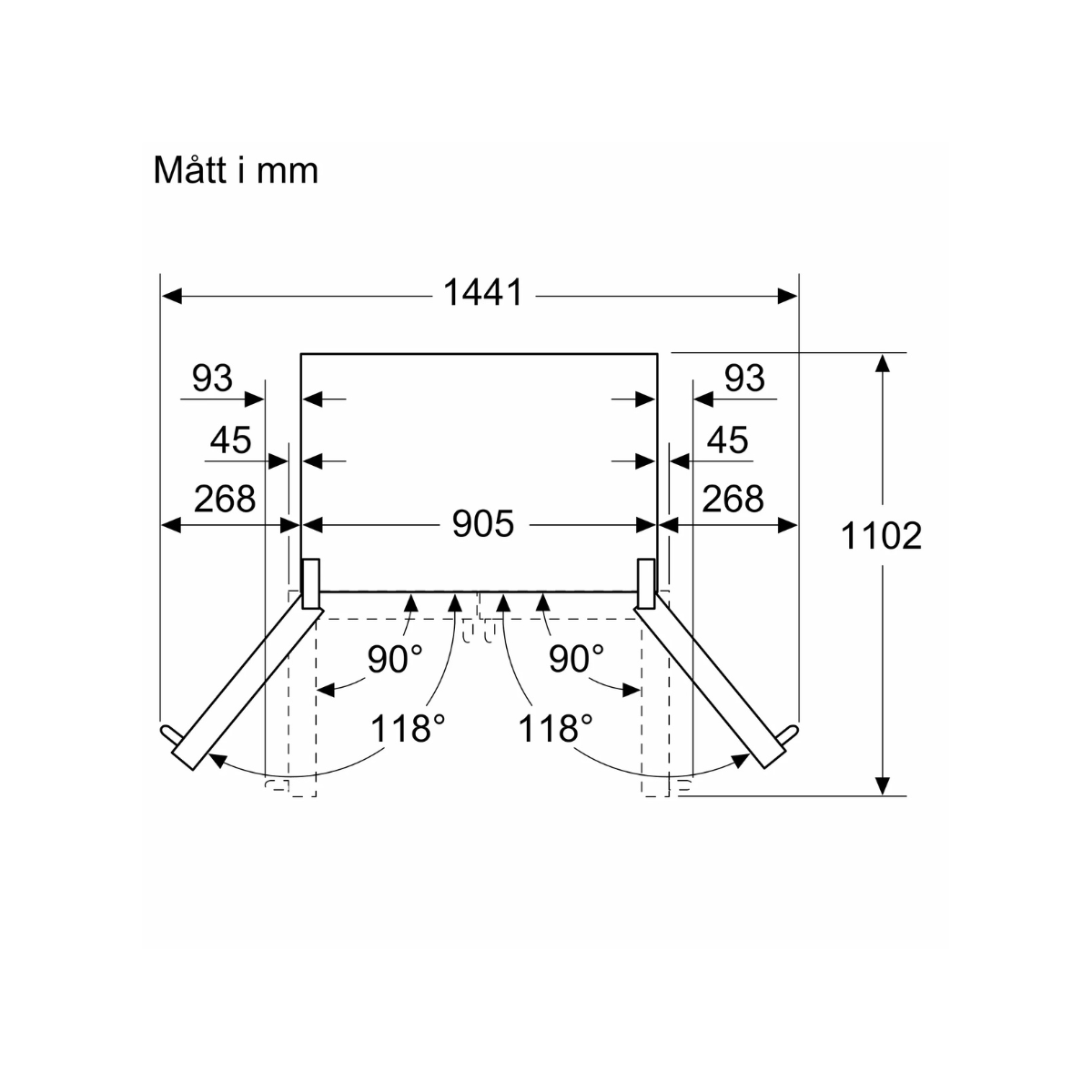 Bosch Serie 8 KFF96PIEP 183 cm French Door Kyl/Frys, NoFrost, VitaFresh Pro