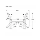 Bosch Serie 8 KFF96PIEP 183 cm French Door Kyl/Frys, NoFrost, VitaFresh Pro