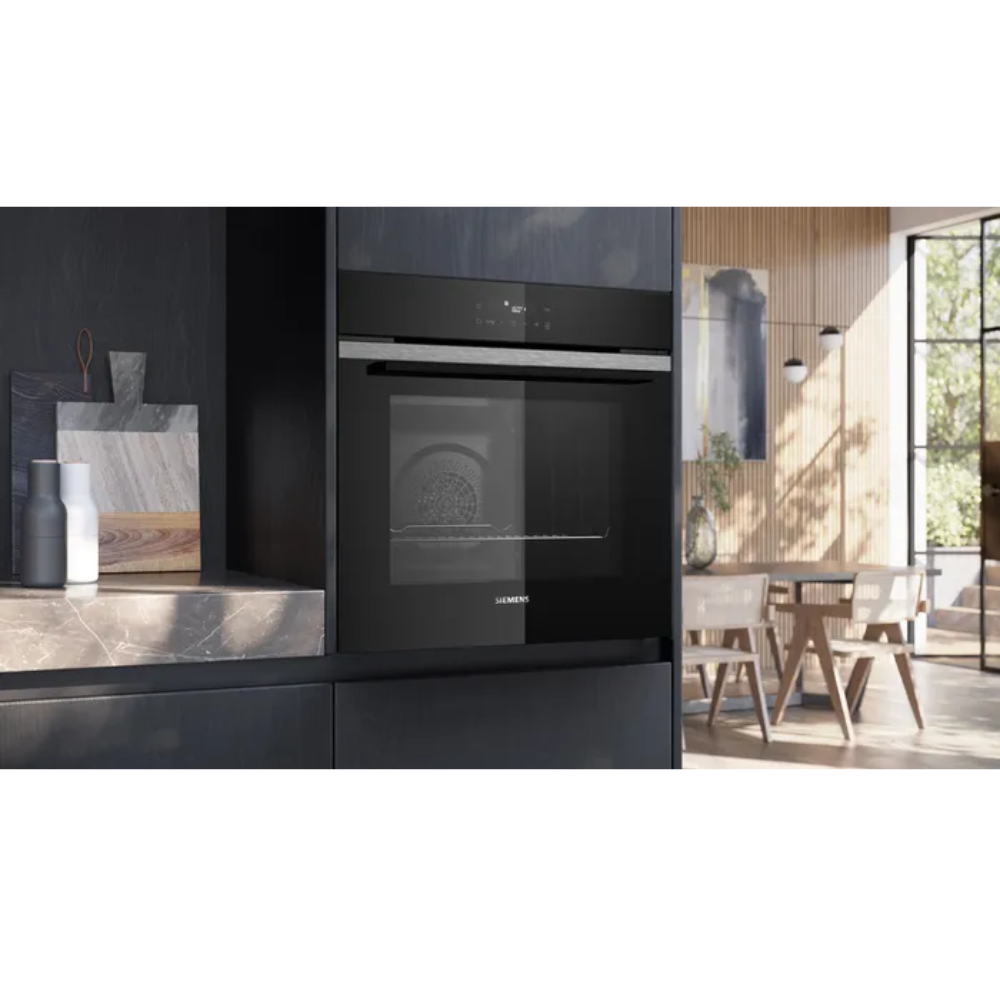 Siemens inbyggnadsugn HB271ABS3 iQ300, varmluft, energieffektiv & elegant rostfr