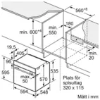 Siemens inbyggnadsugn HB271ABS3 iQ300, varmluft, energieffektiv & elegant rostfr