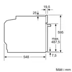 Siemens inbyggnadsugn HB271ABS3 iQ300, varmluft, energieffektiv & elegant rostfr