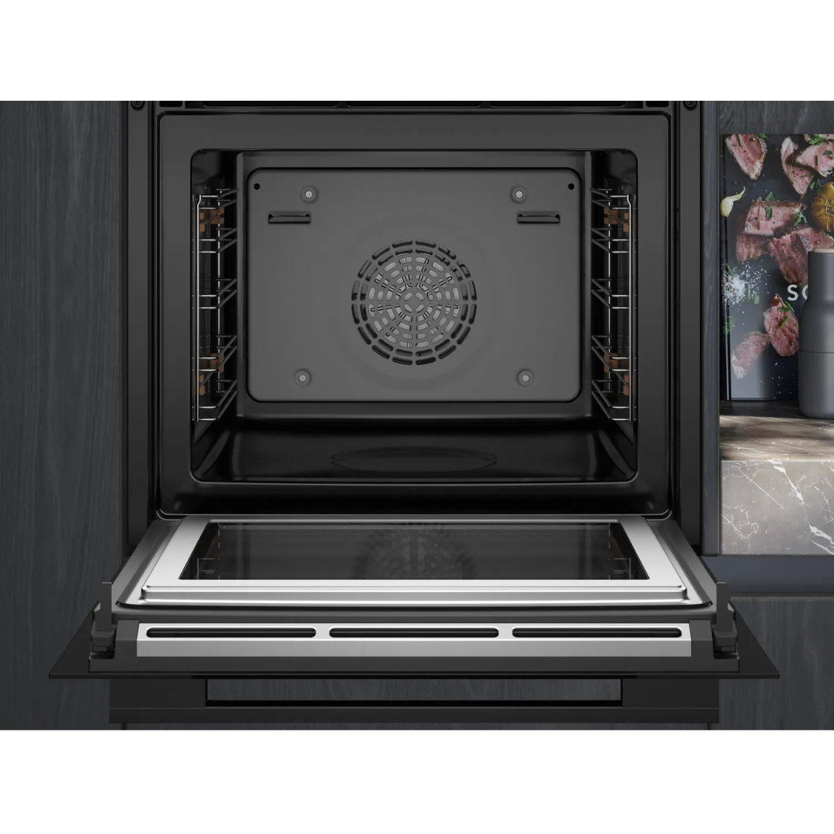 Siemens iQ700 Inbyggnadsugn med mikro HM736G1B1 60 cm, varioSpeed, cookControl