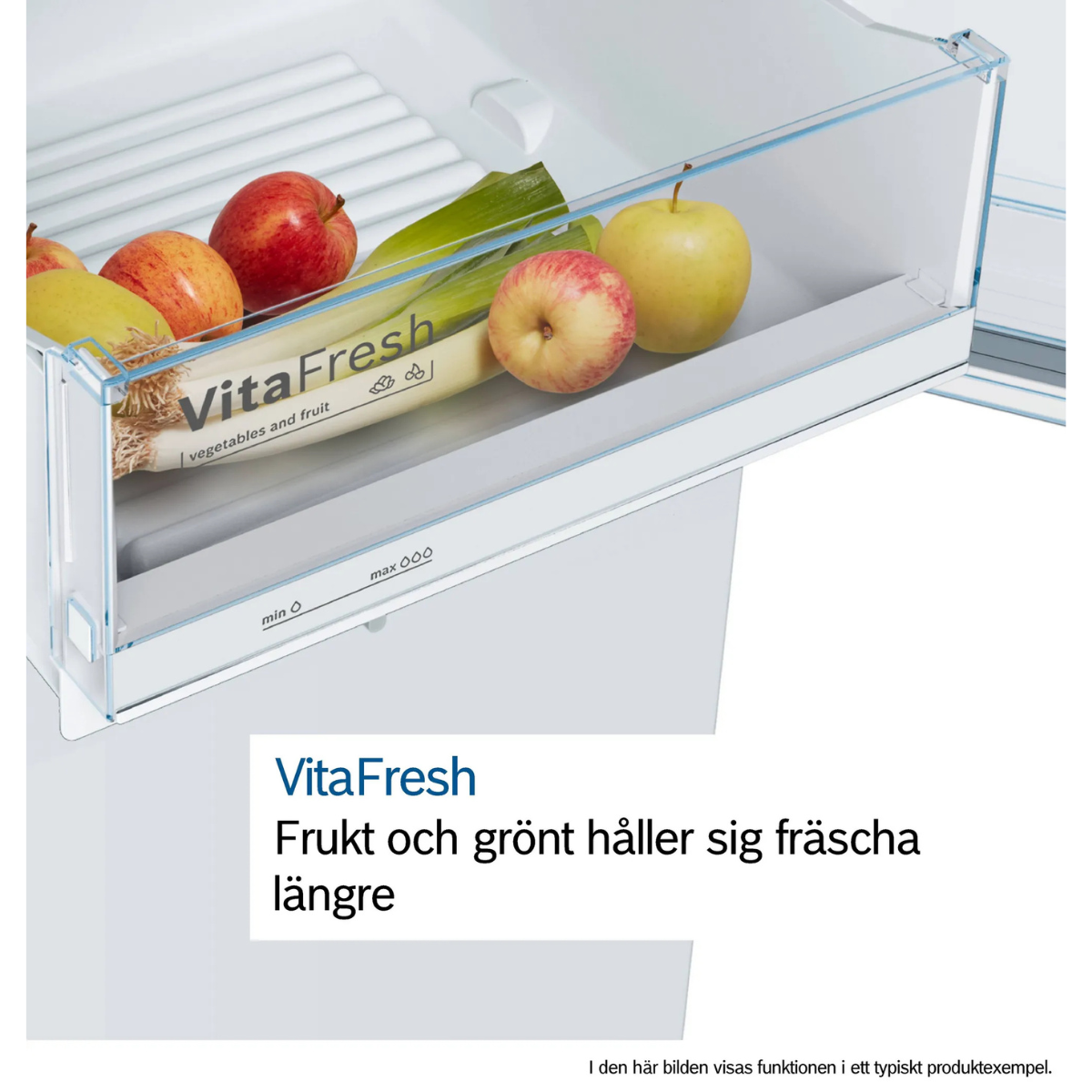 Bosch Serie 4 KSV33VLEP 176 cm Fristående Kylskåp, VitaFresh, SuperCooling