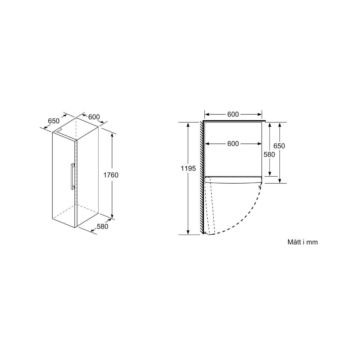 Bosch Serie 4 KSV33VLEP 176 cm Fristående Kylskåp, VitaFresh, SuperCooling