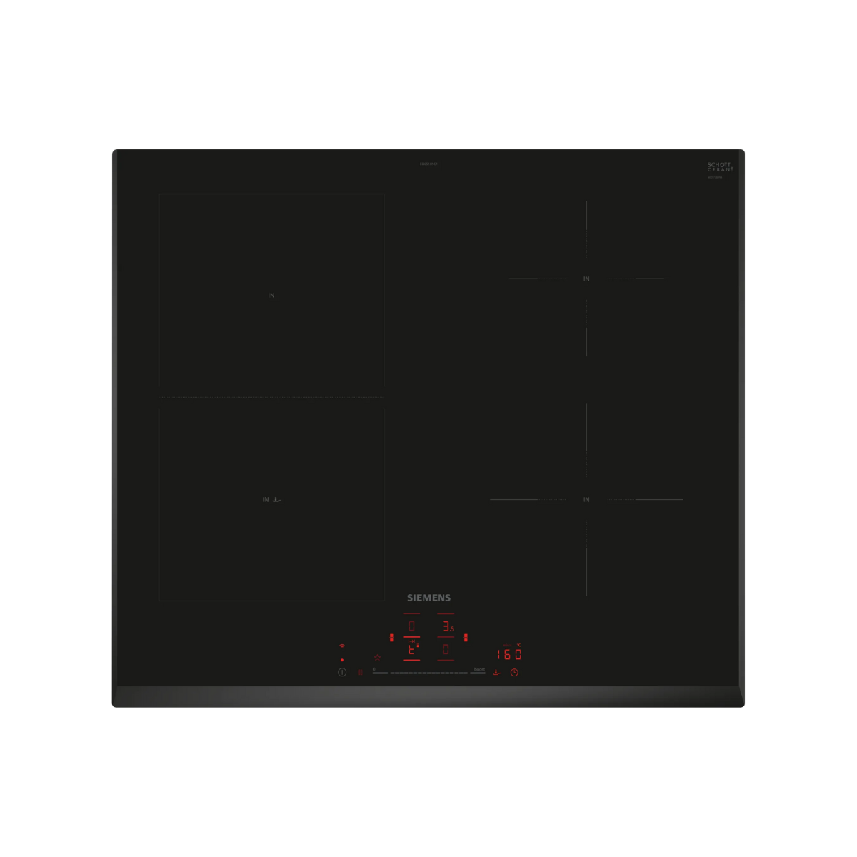 Siemens iQ500 Induktionshäll ED651HSC1E 60 cm, FryingSensor Pro, combiZone