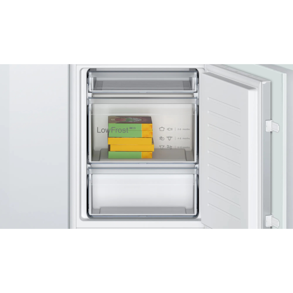 Bosch Serie 2 KIV86NSE0 177,2 cm Integrerad Kyl/Frys, LowFrost, EcoAirflow
