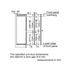 Bosch Serie 2 KIV86NSE0 177,2 cm Integrerad Kyl/Frys, LowFrost, EcoAirflow