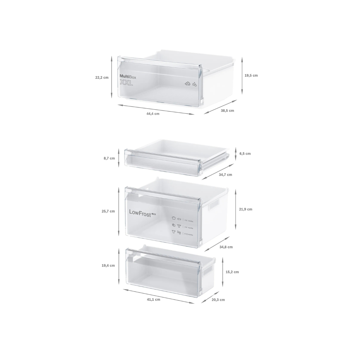 Bosch Serie 2 KIV86NSE0 177,2 cm Integrerad Kyl/Frys, LowFrost, EcoAirflow