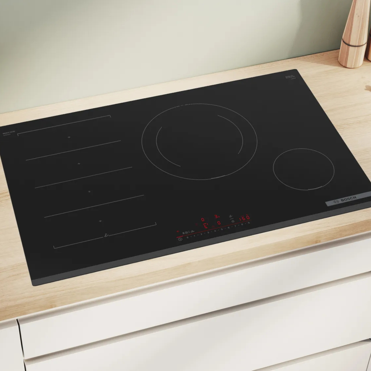Bosch Serie 6 PXE831HC1E 80 cm Induktionshäll, PerfectFry Plus, FlexInduction,