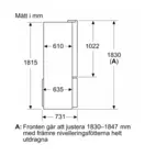 Bosch French Door kyl/frys KFI96AXEA med NoFrost och vattentank, svart rostfri