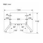 Bosch French Door kyl/frys KFI96AXEA med NoFrost och vattentank, svart rostfri